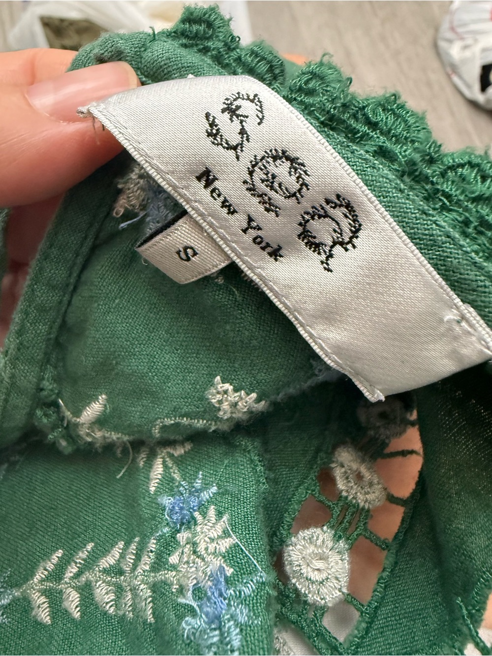 Sea New York Vesna Embroidered Linen Blend Midi Dress Floral Size S $595 Resort - Picture 8 of 9